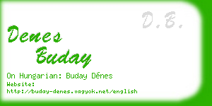 denes buday business card