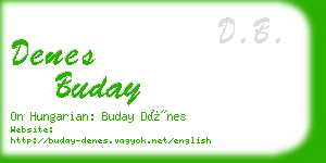 denes buday business card